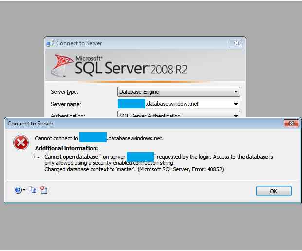 connecting to server